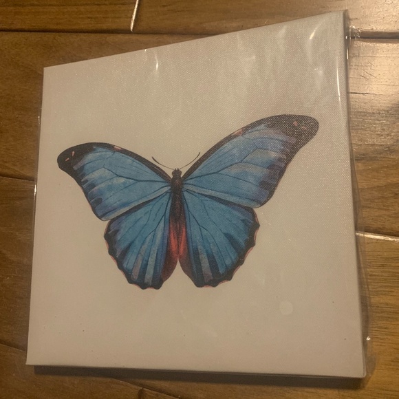 🦋 NWT Butterfly Canvas Painting Print Wall Art Home Decor Accent Nature - Picture 1 of 6